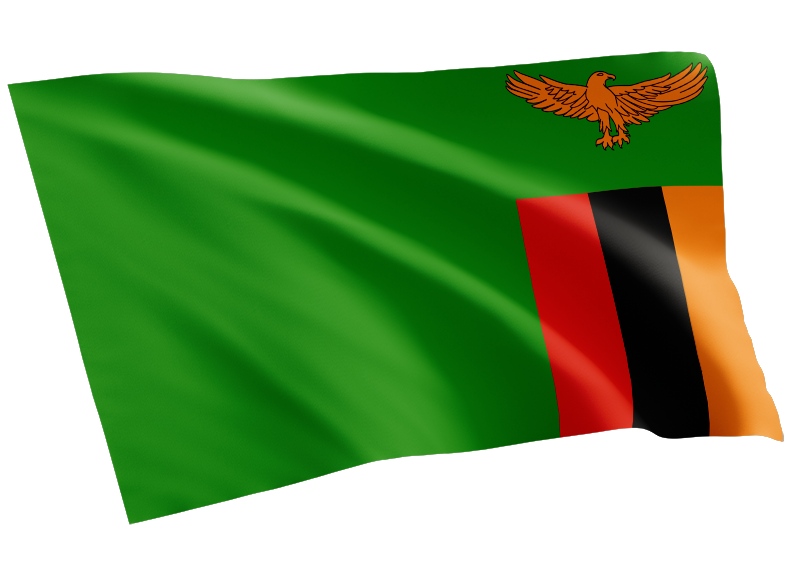 Zambia-waving-flag