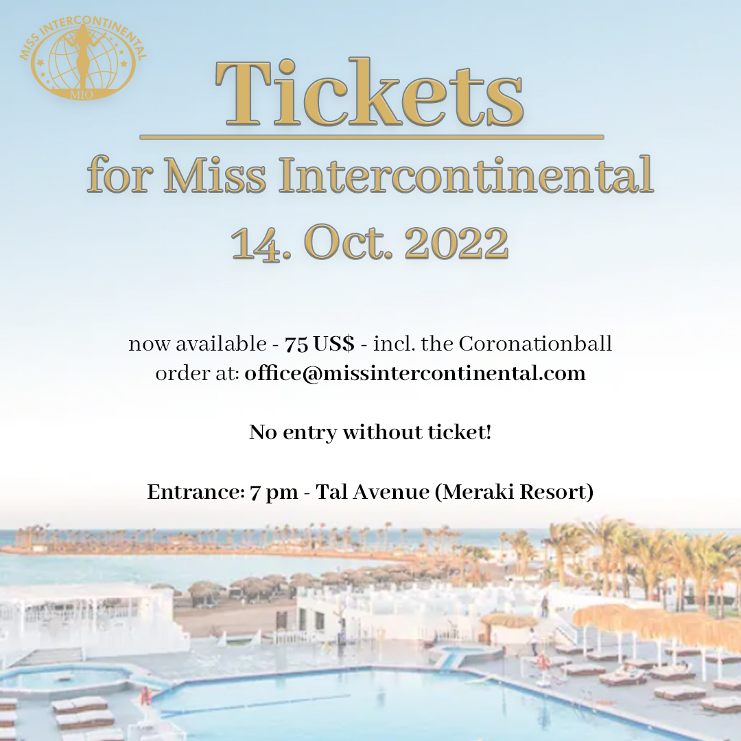 Tickets for Miss Intercontinental